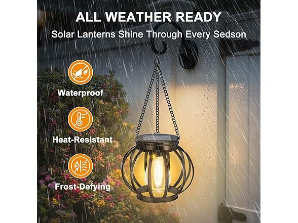 siruitong B0F8NP33SY 2 Pack Solar Lantern - Pumpkin