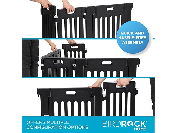 BIRDROCK HOME Dog Playpen w/Door, 12 Panel, 25.6"
