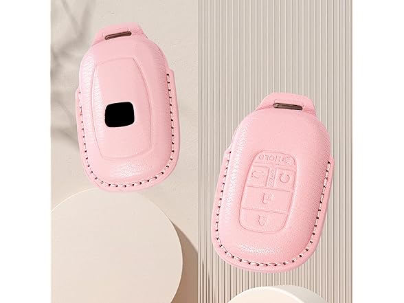 Riasot Riasot Leather Key Fob Cover Pink Honda