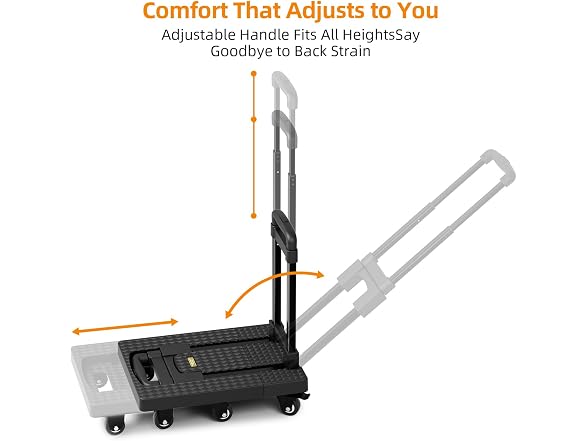 Folding Hand Truck Dolly 6-Wheel 440lbs