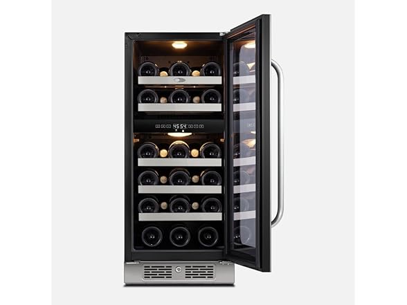 Whynter 15 inch Built-ln 29 Bottle Undercounter Stainless Steel Wine Fridge 