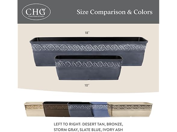 Classic Corinthian Rectangular Planter Box