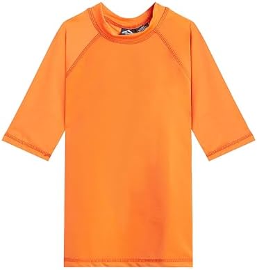 Kanu Surf Boys' Fiji UPF 50+ Sun Protective Rashguard, Orange, Large (12)