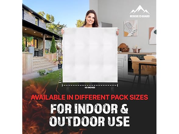 Emergency Fire Blanket 40x40 4-Pack