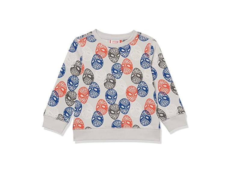 Amazon Essentials Disney | Marvel | Star Wars Boys' Fleece Pullover Crew Sweatshirts, Marvel Spider-man, X-Large