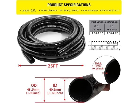 Doniks Flexible PVC Pipe ID1.5"