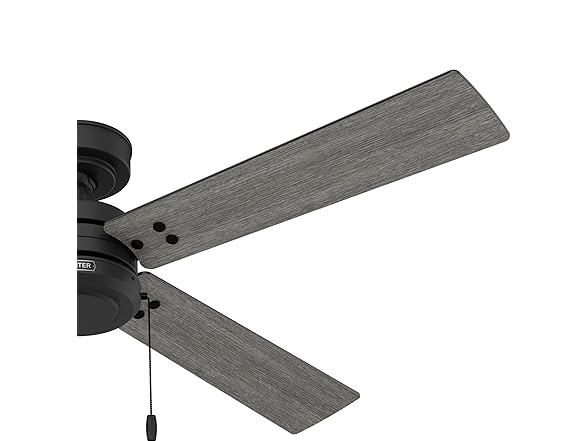 Hunter Ceiling Fan 52 inch Matte Black, Pull Chain