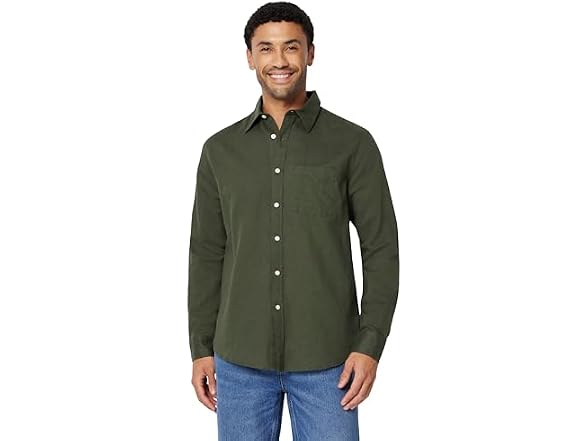 Amazon Essentials Men Regular-fit Long Linen Shirt - Gallery 8