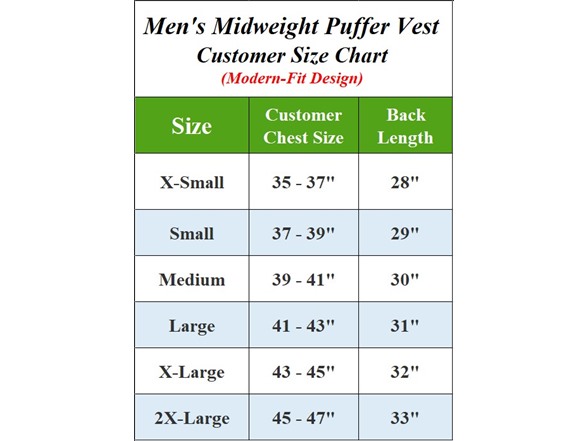 2Pk Asst Mens Packable Midweight Vest (XS-2XL)