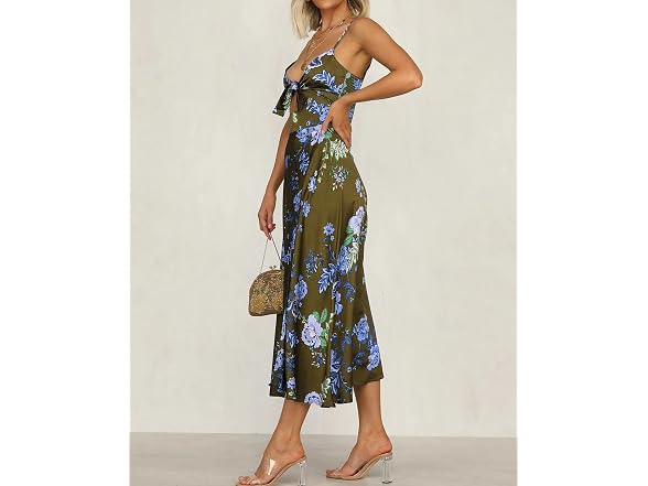 Fashionme Women (L) Spaghetti Strap Midi Cutout