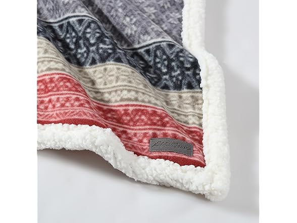 Eddie Bauer Fleece & Plush Sherpa Throw Blanket