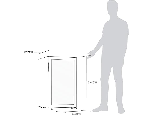Newair Freestanding Wine Fridge - 50 Bottles
