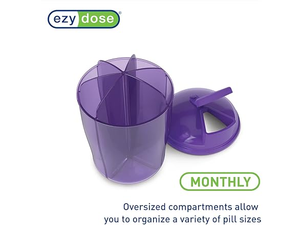 EZY DOSE Vitamin Organizer, 6 Large CompartmentS