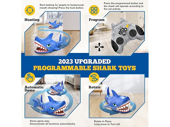 RC Shark Robot Toy w/ Biting & Swimming