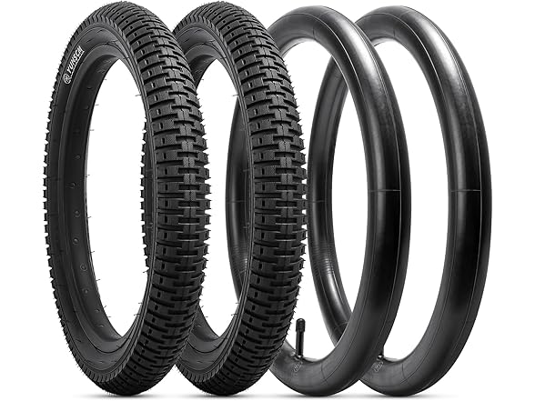 YUNSCM 16" Bike Tires & Tubes Set, 2-Pack