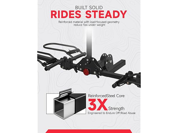 Young 200lb 2-Bike Hitch Rack Easy Fold