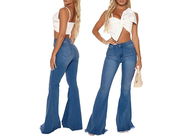 YouSexy Women (XL) Flare Bell Bottom Jeans Pants