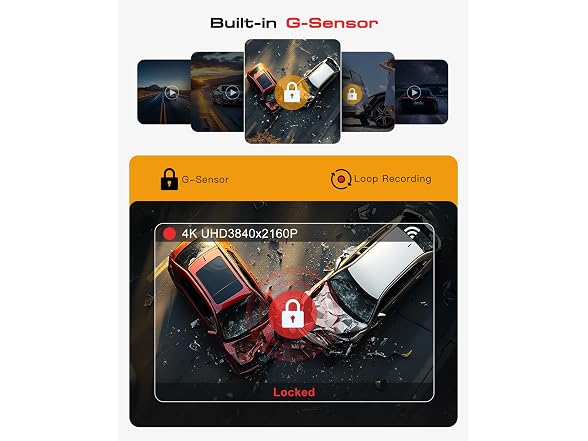 Jzones 4K 3-Channel Dash Cam with Starvis 2 and 64GB Card Included