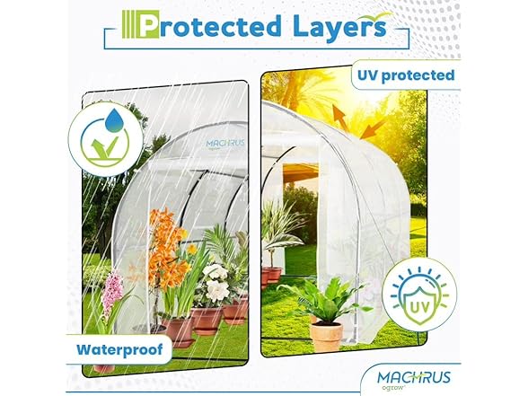 Ogrow Deluxe WALK-IN Portable Greenhouse White Cover