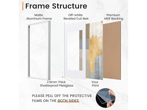 Venusmiles 16x24 inch Metal Poster Frame