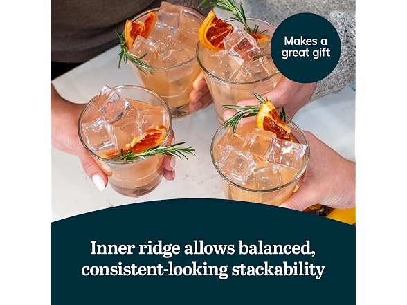 Libbey Bellevue Double Old Fashion Glass Set of 4