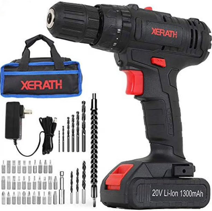 20V Cordless Drill Driver Kit 46pc - Gallery 2
