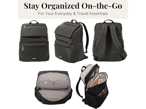 Baggallini Flap Laptop Backpack - 15"x11"
