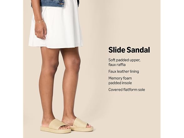 Amazon Essentials Women Padded Flatform Foam Slide