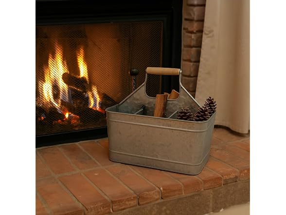 Benzara Galvanized Metal Sturdy Carry A