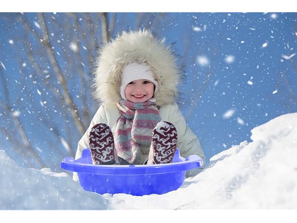 Superio Toboggan Snow Sled for Kids and Adults, 46" 12 Pack