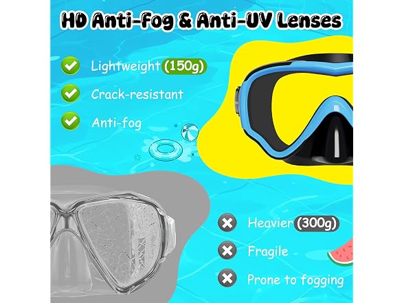 VegoVia Kids Swim Goggles W/ Nose Cover