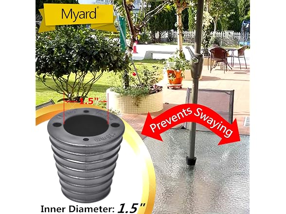 Myard Patio Umbrella Cone Wedge, Pole