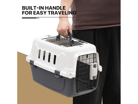 MoNiBloom 19.5 Inches 2-Door Hard Cat Carrier