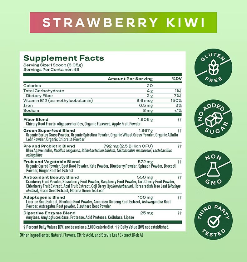 48 Servings Bloom Nutrition Strawberry Kiwi - Gallery 12