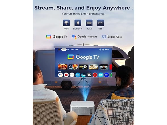 CiBest Google TV Projector 4K Support