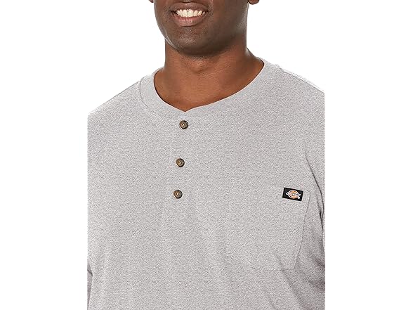 Dickies Men's Henley Grey (M)