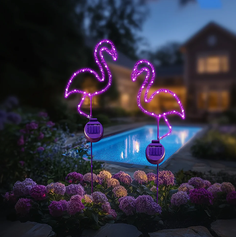 Touch Of ECO Solar Powered LED Garden Stake- Flamingo - Gallery 27