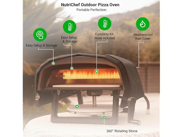 Nutrichef Outdoor Pizza Oven, Manual