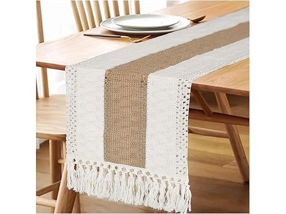 72-Inch Rustic Burlap Table Runner