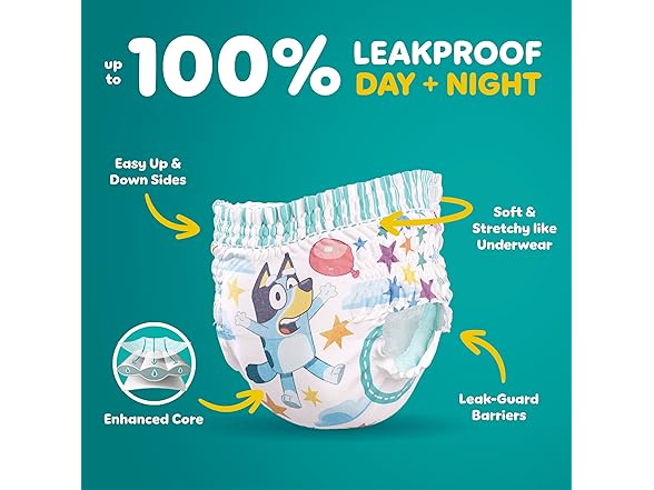 Pampers Easy Ups Bluey Training Pants 5T6T 84ct