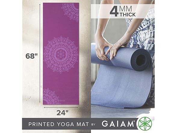Gaiam Yoga Mat Non Slip 4mm