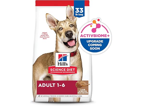 Hill's Science Diet Adult 1-6 Dry Dog Food, 33 lb. Bag