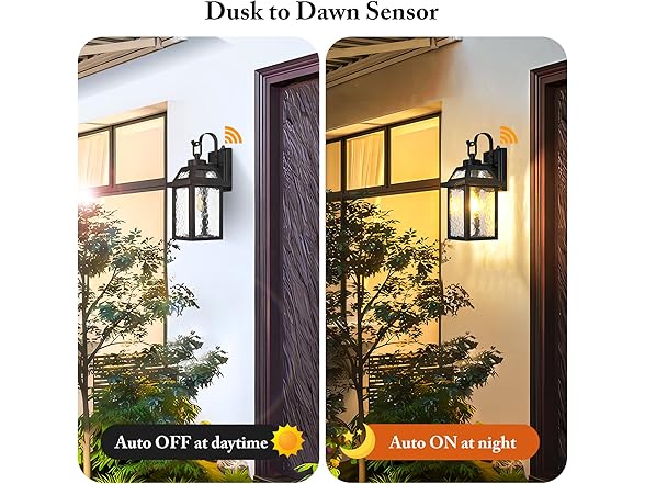 BesLowe Dusk to Dawn Outdoor Wall Lights