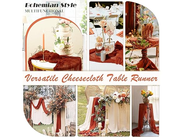 Waligoy Terracotta Cheesecloth Table