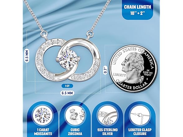 TKJ Plated Interlocking Circle Necklace