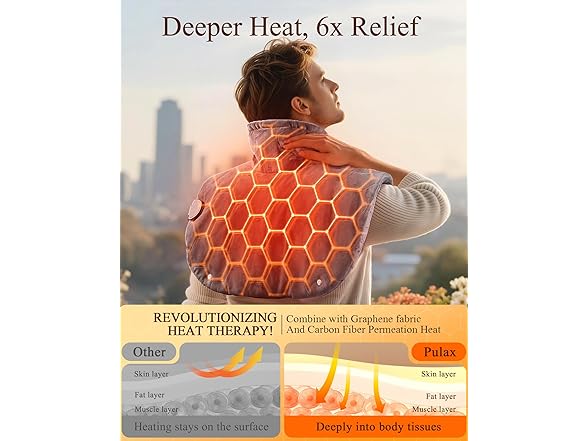 Pulax neck shoulder heating pad