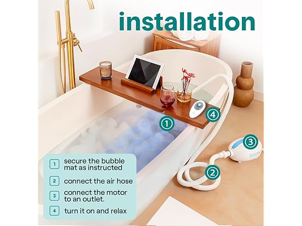 SereneLife Portable Spa Bubble Bath Massager