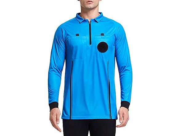 FitsT4 Sports Men (L) Pro Soccer Referee Ref Shirt