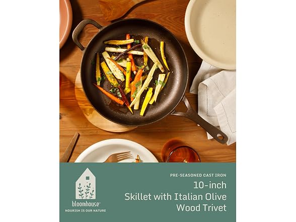 Bloomhouse Cast Iron Pan - Natural Bronze Finish 10"