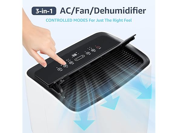 GustoWave 12,000 BTU 3-in-1 Portable Air Conditioner
